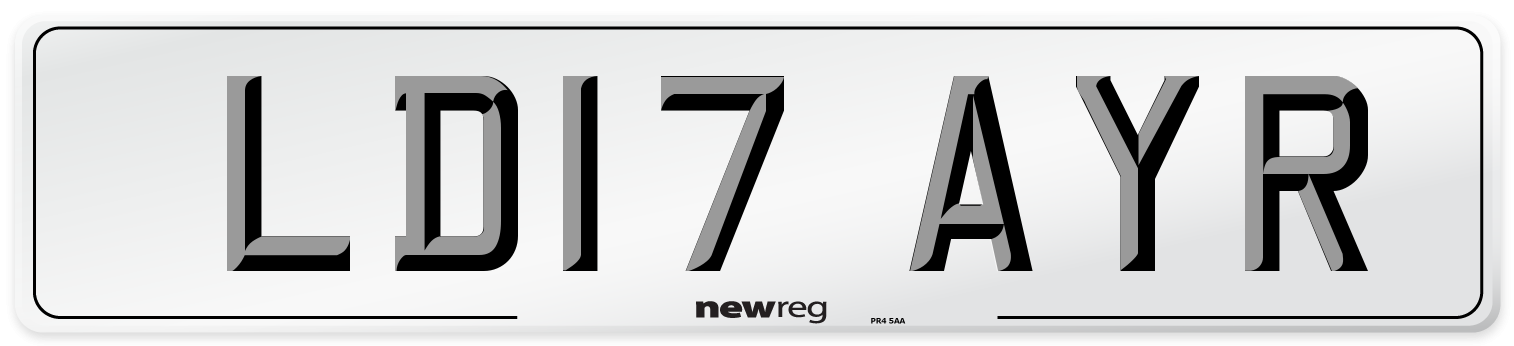 LD17 AYR Number Plate from New Reg